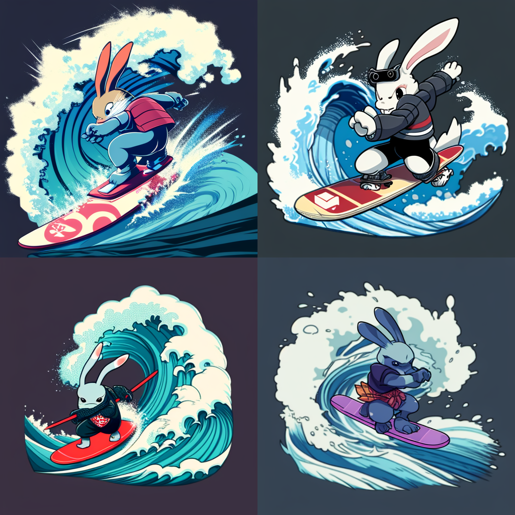 The Rabbit Surfer Ai Nijijourney: Rabbit ninja surfing by Mirecat2 on DeviantArt