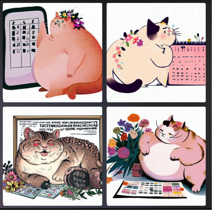 AI Fat Cat Looking At A Calendar Flower Punk By Mirecat2 On DeviantArt Ai fat cat looking at a calendar flower punk by mirecat2 on deviantart
