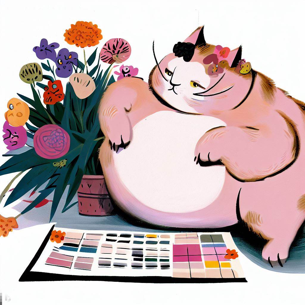 AI Fat Cat Looking At A Calendar Flower Punk By Mirecat2 On DeviantArt Ai fat cat looking at a calendar flower punk by mirecat2 on deviantart