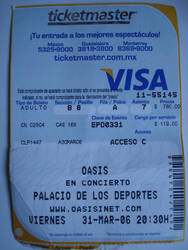 Oasis eyeball ticket concert