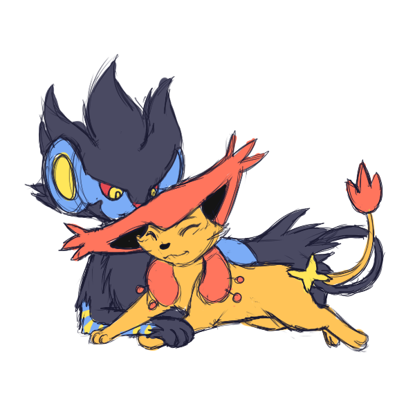 Sketch com: Luxray Delcatty