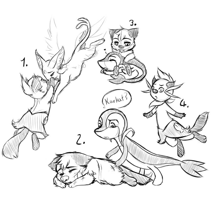 PMD Gates to infinity skteches 1 by Kestrill on DeviantArt