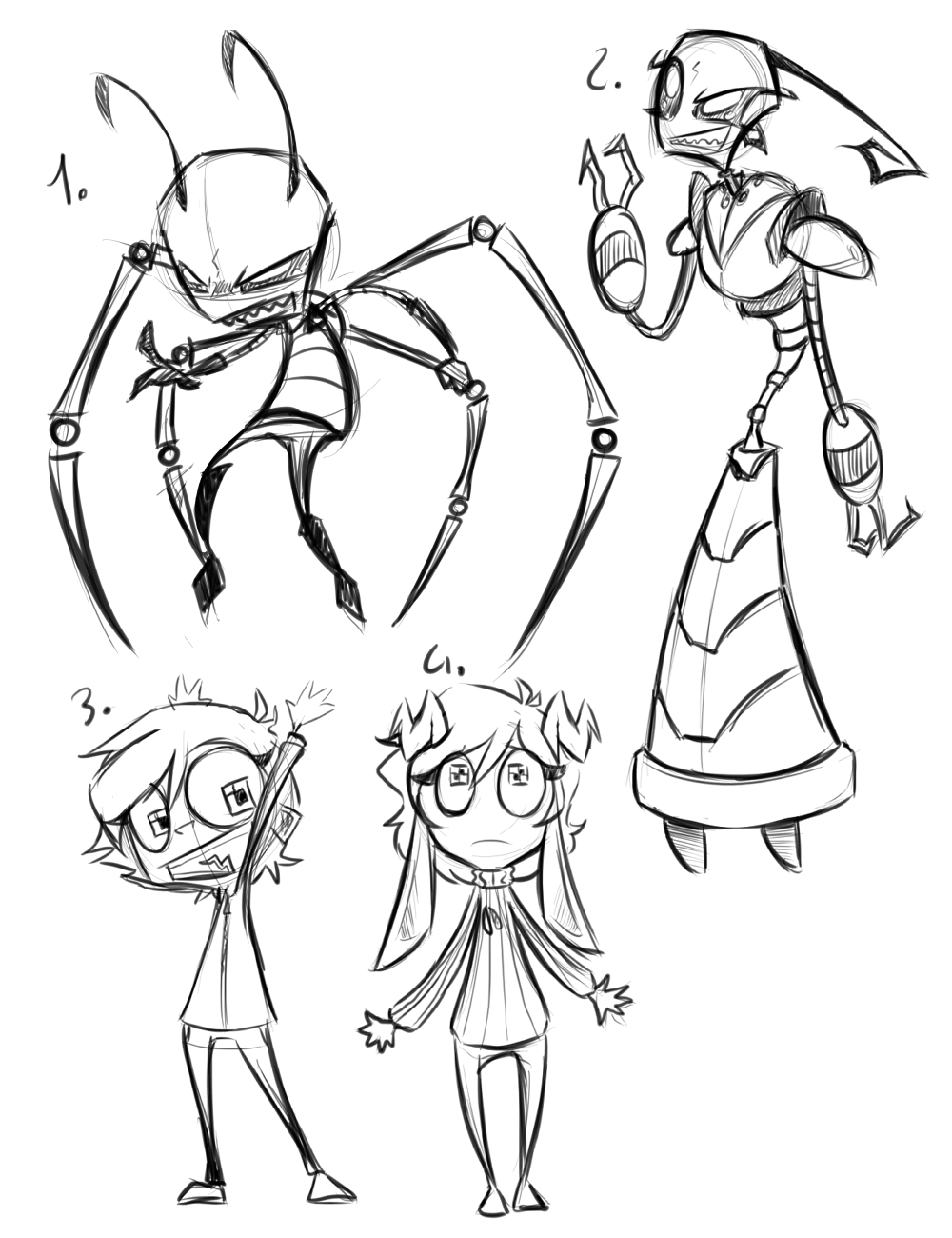 Invader Zim doodles