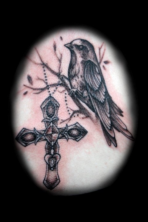 bird with cross