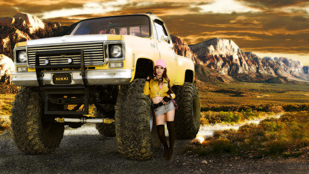 Nikki Benz - Monster Truck - Wallpaper - 4K