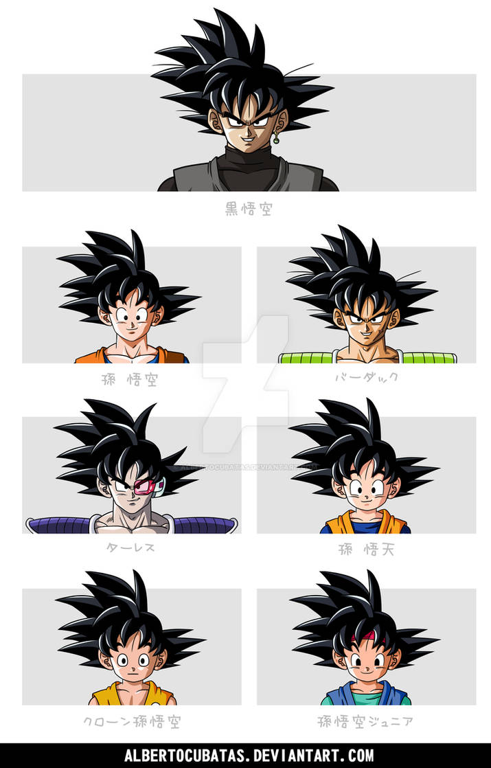 Goku Characters Hairstyle By Albertocubatas On Deviantart