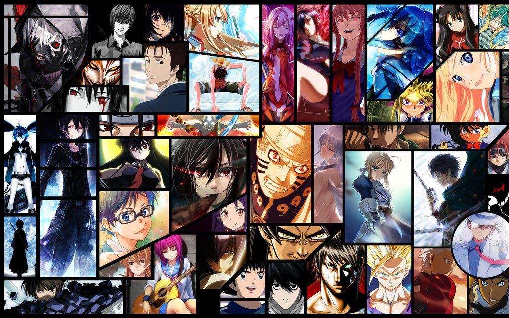 Anime Collage Wallpaper By Dinocojv-d8ayeyz by SAYAKY946 on DeviantArt