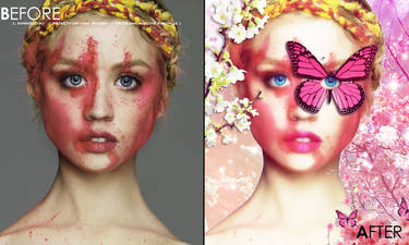 Pink - Before After Edit