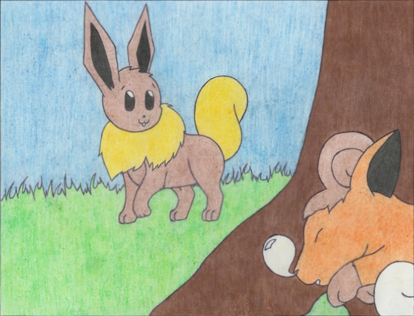 Eevee and Vulpix