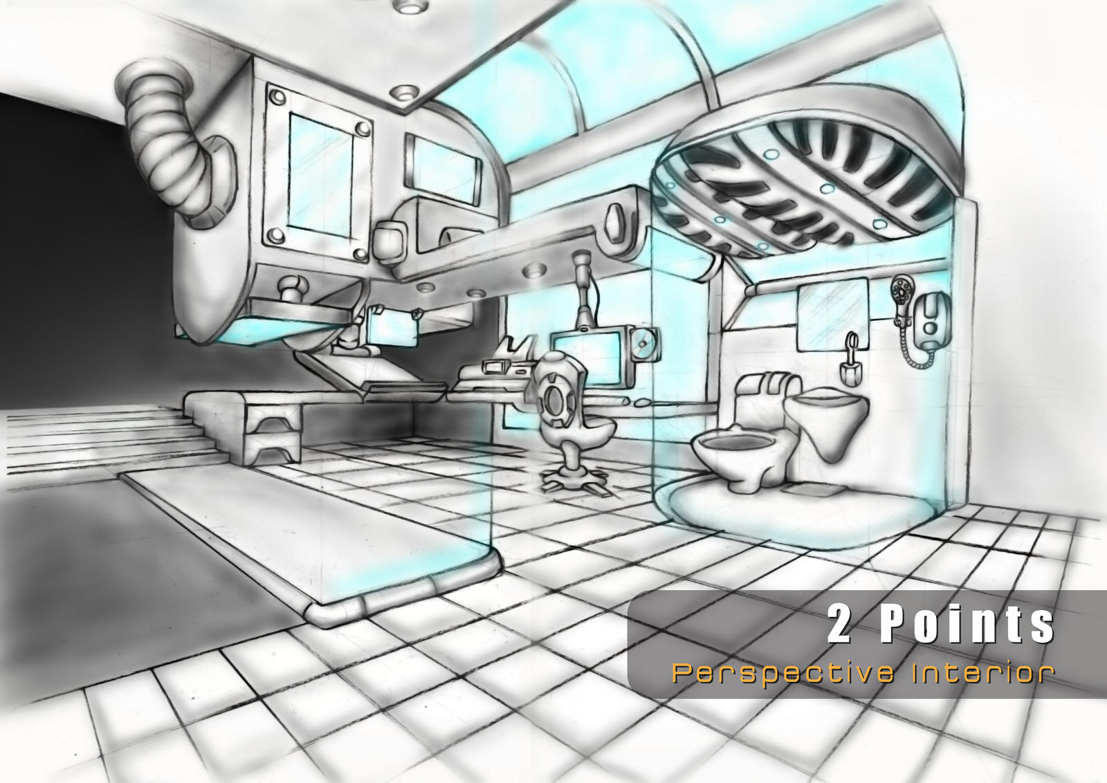 2 Point perspective Interior by VictorGah on DeviantArt