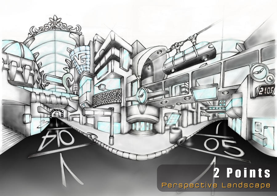 2 Point perspective Landscape by VictorGah on DeviantArt
