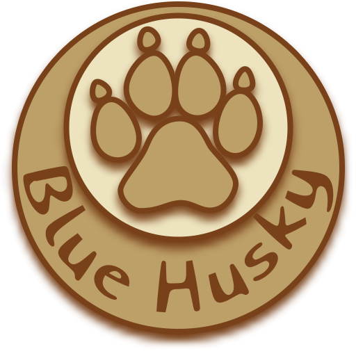 Blue Husky Logo 2.1 'Pawprint'