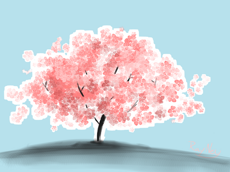 A Single Blossom Tree