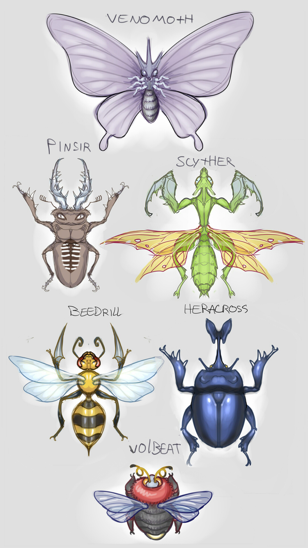 Pokemon Bugs by Noupie on DeviantArt