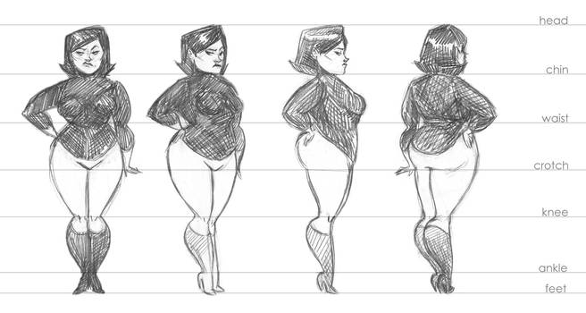 Turnaround of a lady