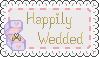 (F2U) Happily Wedded Stamp, Lavender and Pink