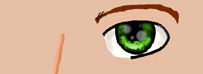 Realistic manga eye