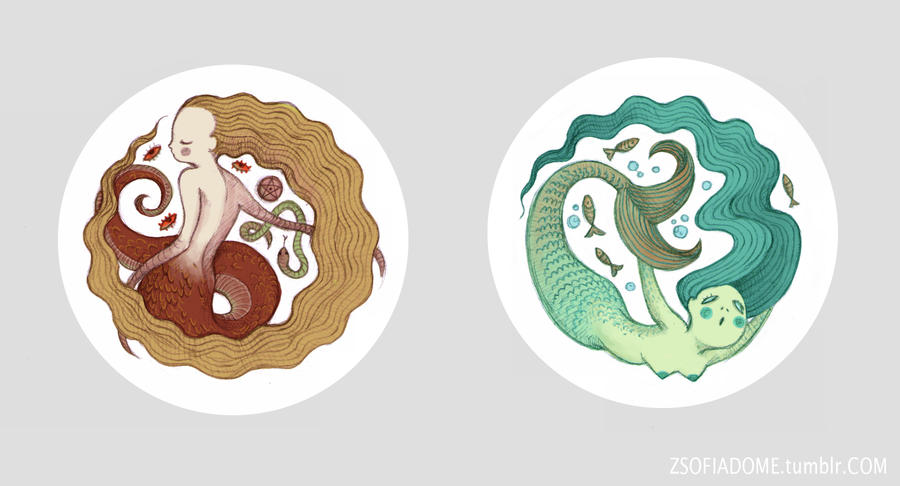 Snake and Fish by zsofiadome