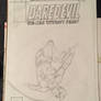 Daredevil retro cover rough pencil sketch 