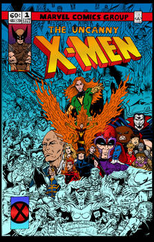 X-Men retro cover coloring wip