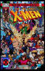 X-Men retro cover flat colors finished