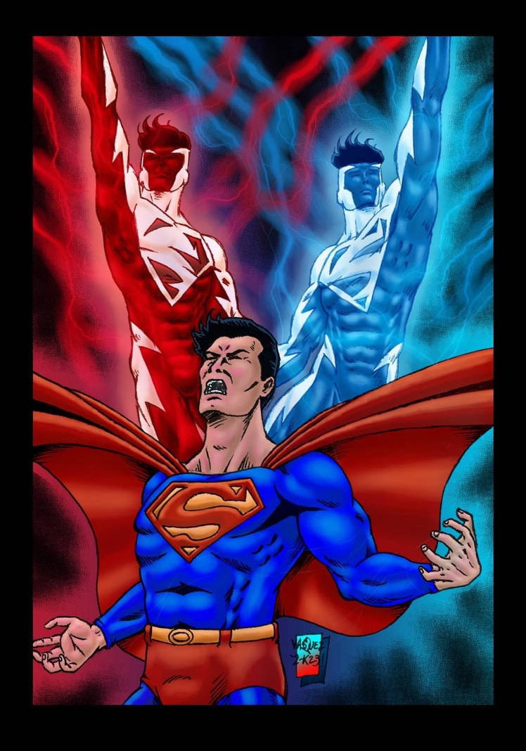 Superman Red/Superman Blue by StevJVaz72 on DeviantArt