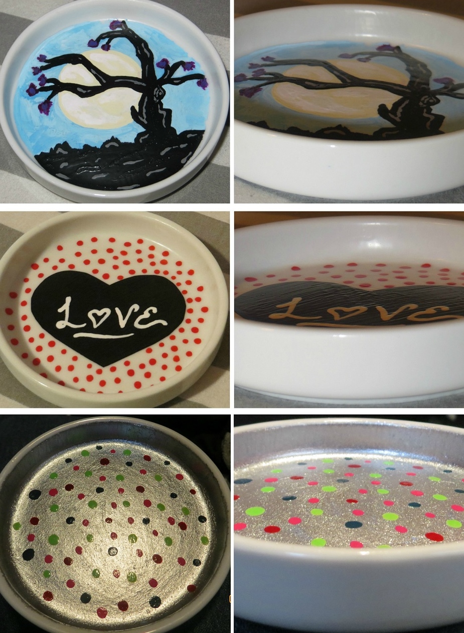 Hand Painted Ceramic Jewlery Dishes