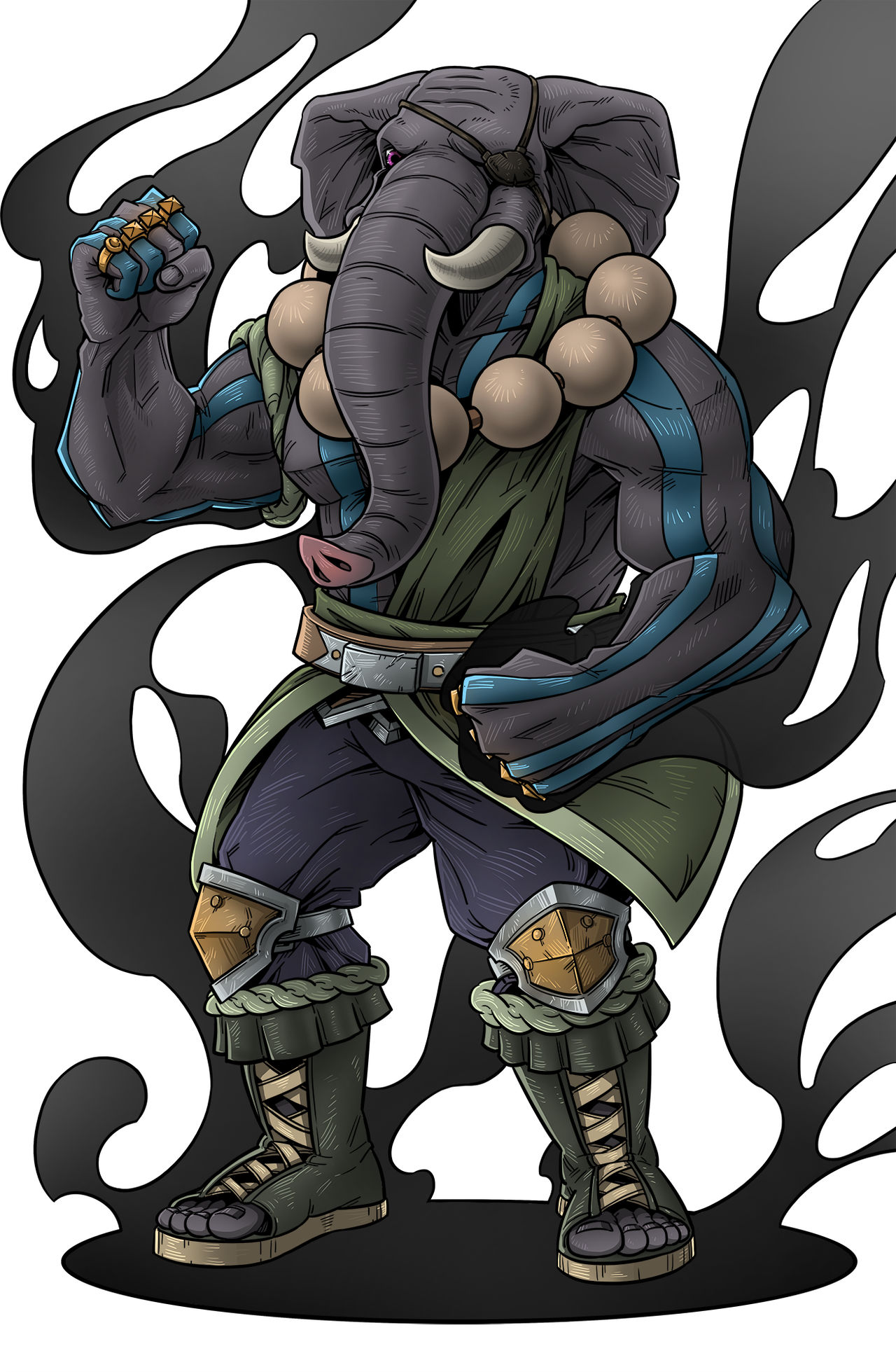 Loxodon Shadow Monk DnD commission by IwanMankowski on DeviantArt