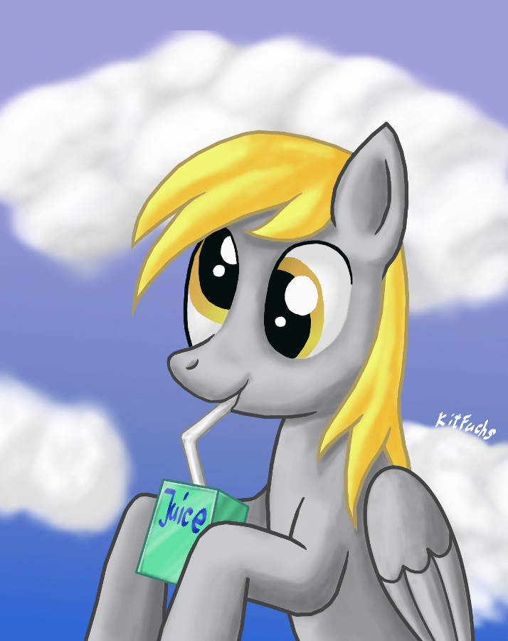 Derpy with juice box