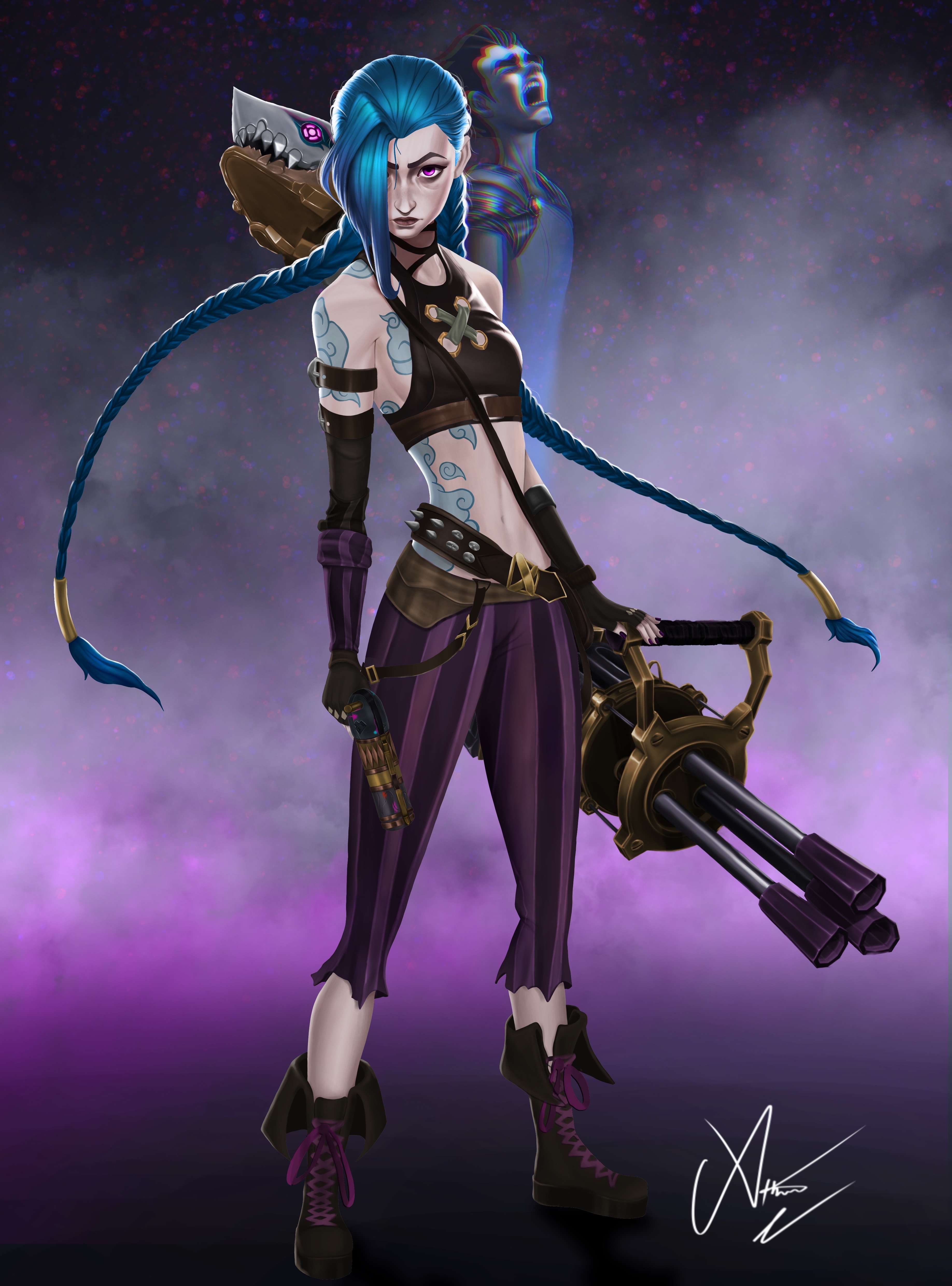 Jinx Arcane version by athuscosta on DeviantArt