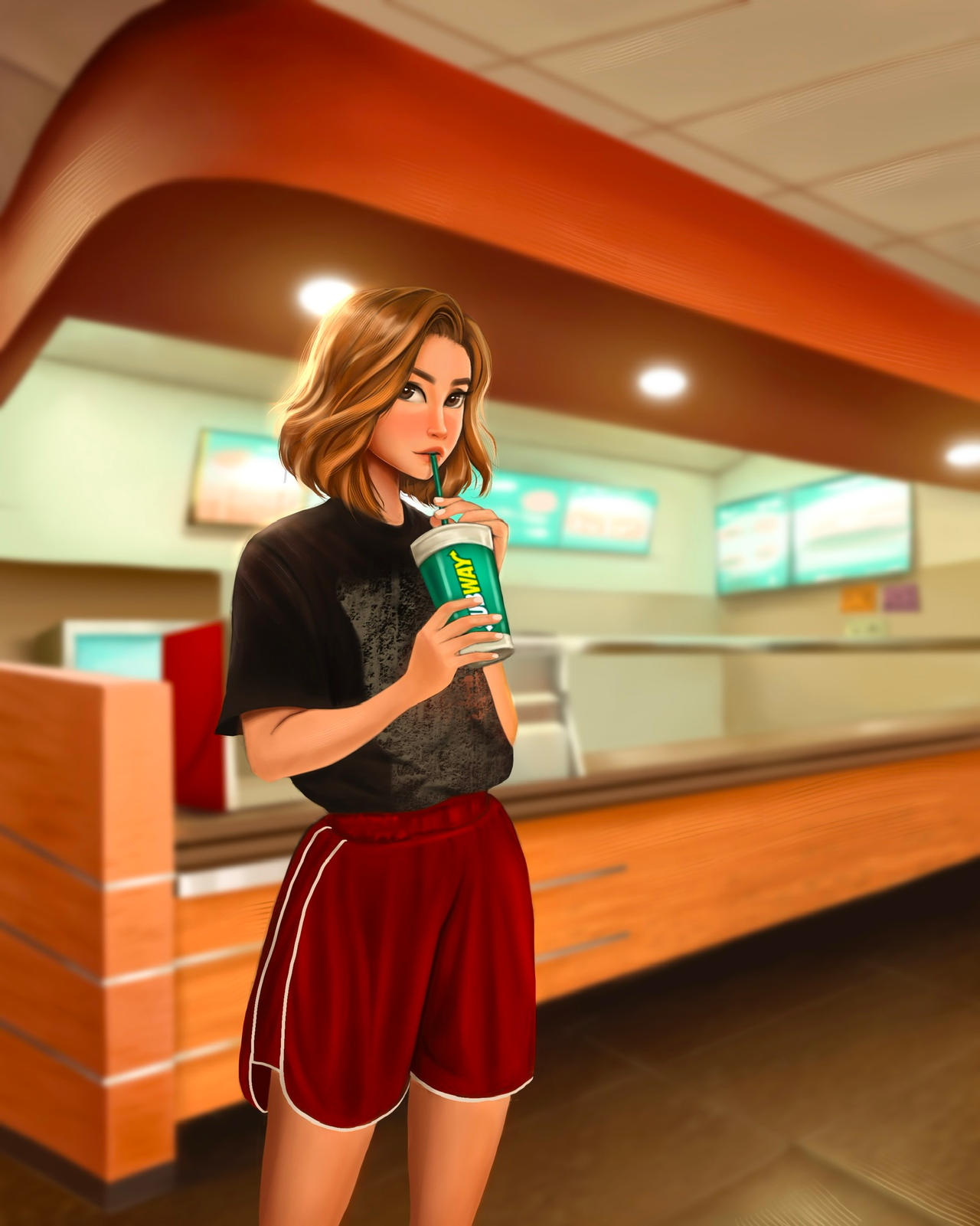 Subway Girl by athuscosta on DeviantArt