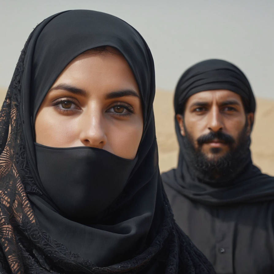 Muslimwoman and man in burqa by bananashake1997 on DeviantArt