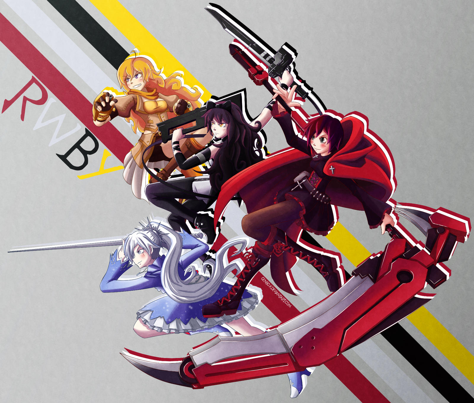 Team Rwby Poster Team RWBY by Genso-x on DeviantArt