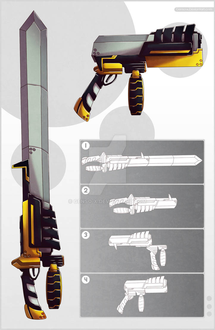 Tank Sword Gun Sword - Weapon Commission by Genso-x on DeviantArt