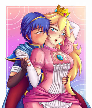 Peach x Marth - Commission