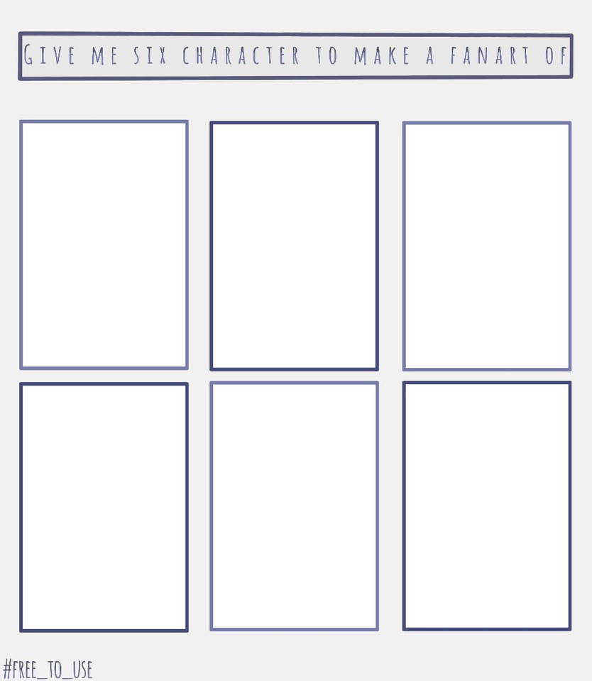 Six character template (clean) by KitKat2600 on DeviantArt