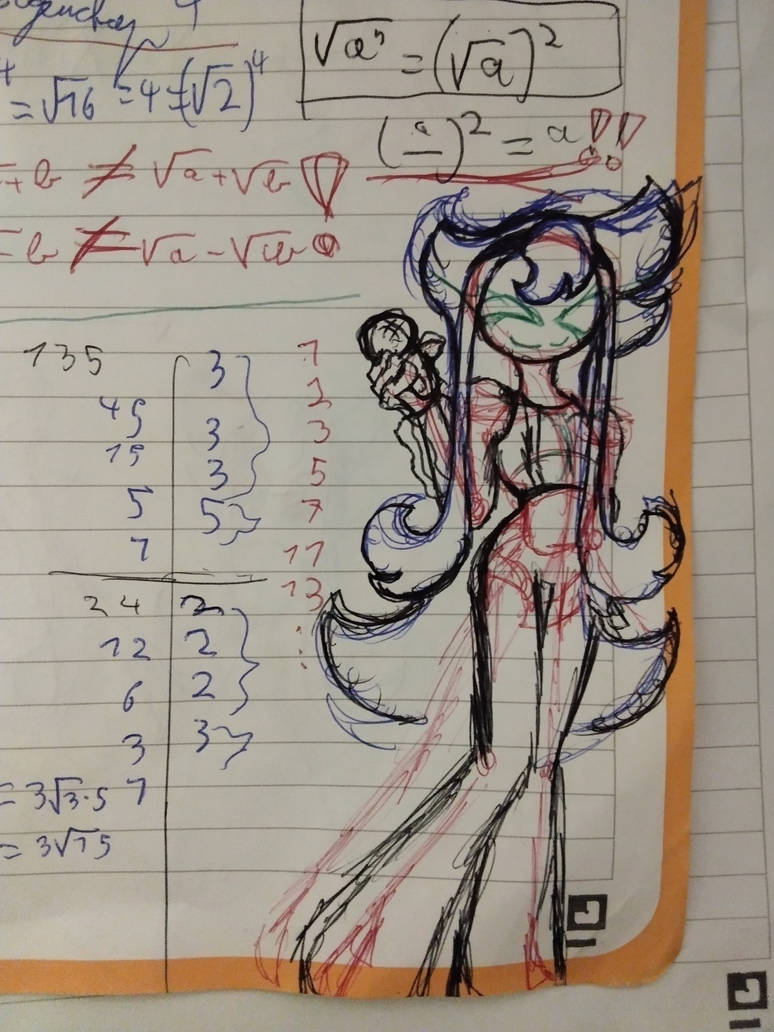 Oc In Math Sketch of an oc on math homework by iAshetastiC on DeviantArt