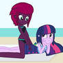 Tempest Shadow and Twilight Sparkle in summer