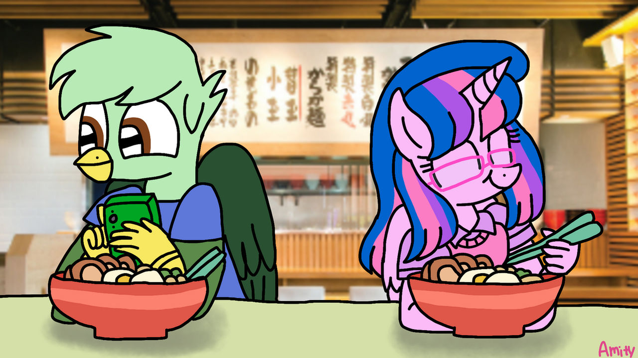 Gregory and Amity at the ramen restaurent by Amity-Hsu on DeviantArt