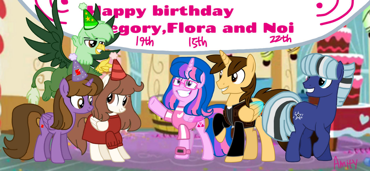 Happy birthday Gregory,Flora and Noi by Amity-Hsu on DeviantArt