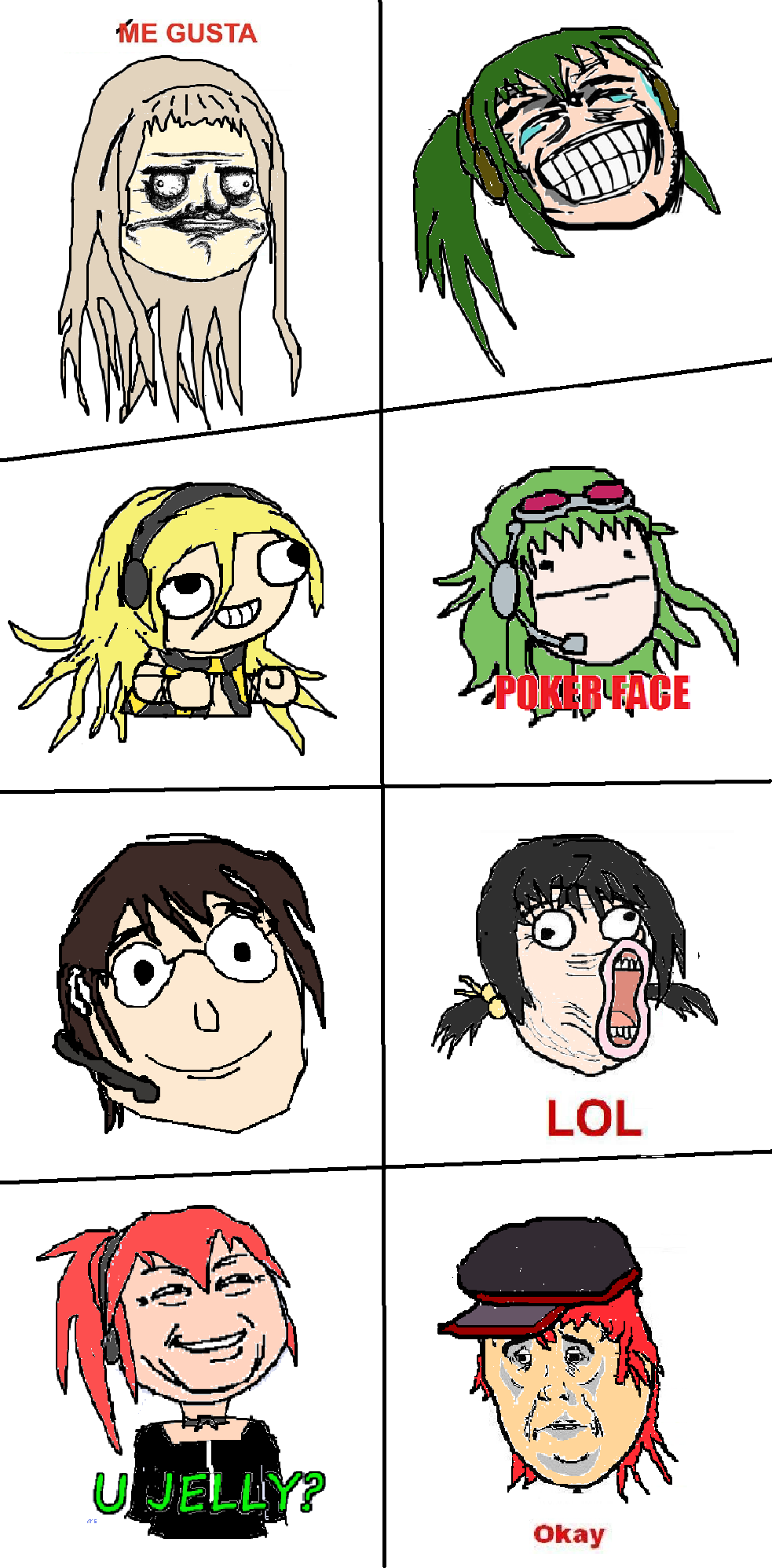 Vocaloid in Meme Faces: Part 2