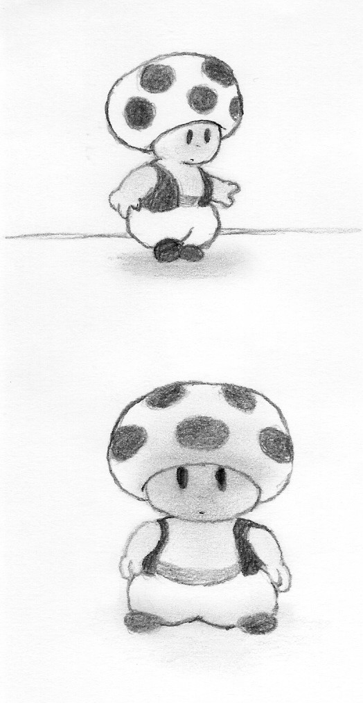 Mi dibujo de Toad - My cartoon of Toad