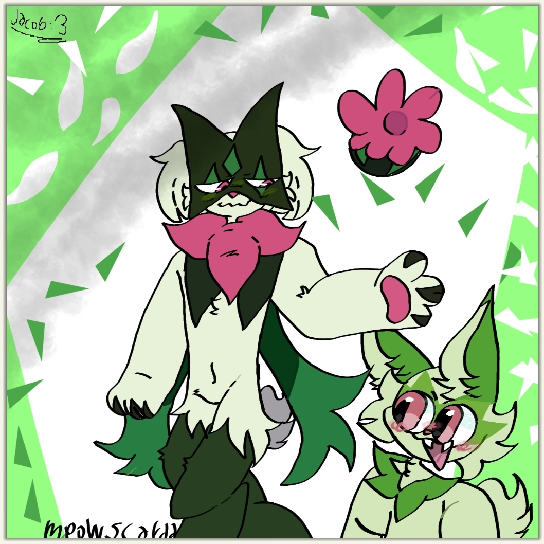 Meowscrada and spirgatito fanart pokemon! by yeyeeydyeydydydydydy on