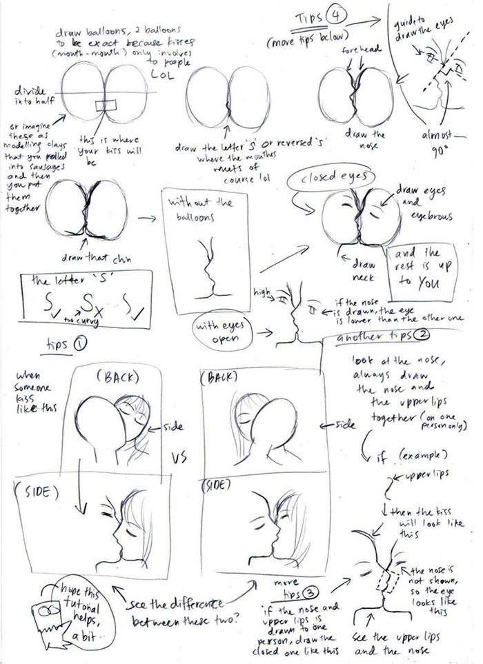 tutorial: how to draw kisses