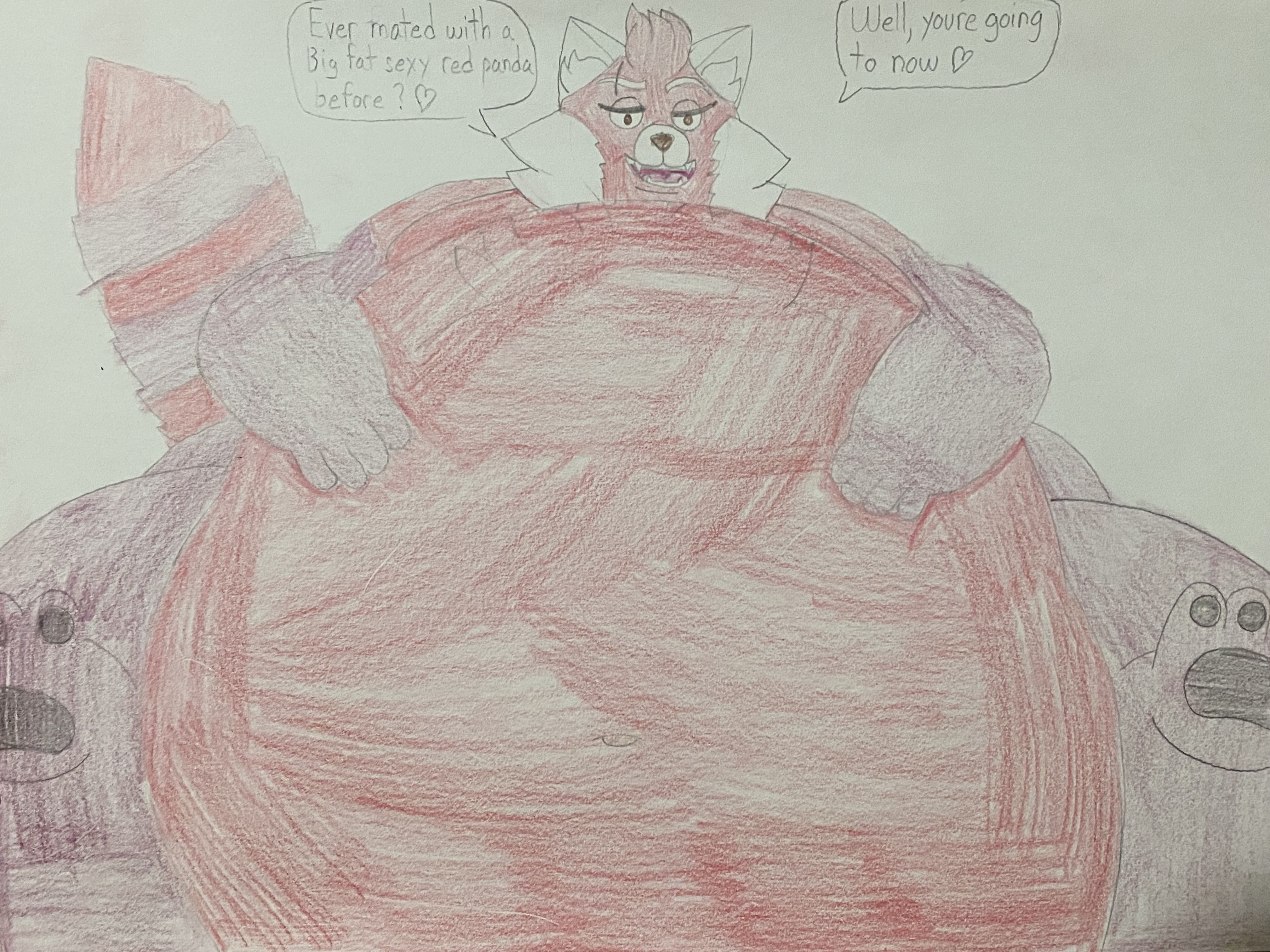 Red Panda Inflation Morbidly obese Red Panda Wu wants to mate by protoman17 on DeviantArt