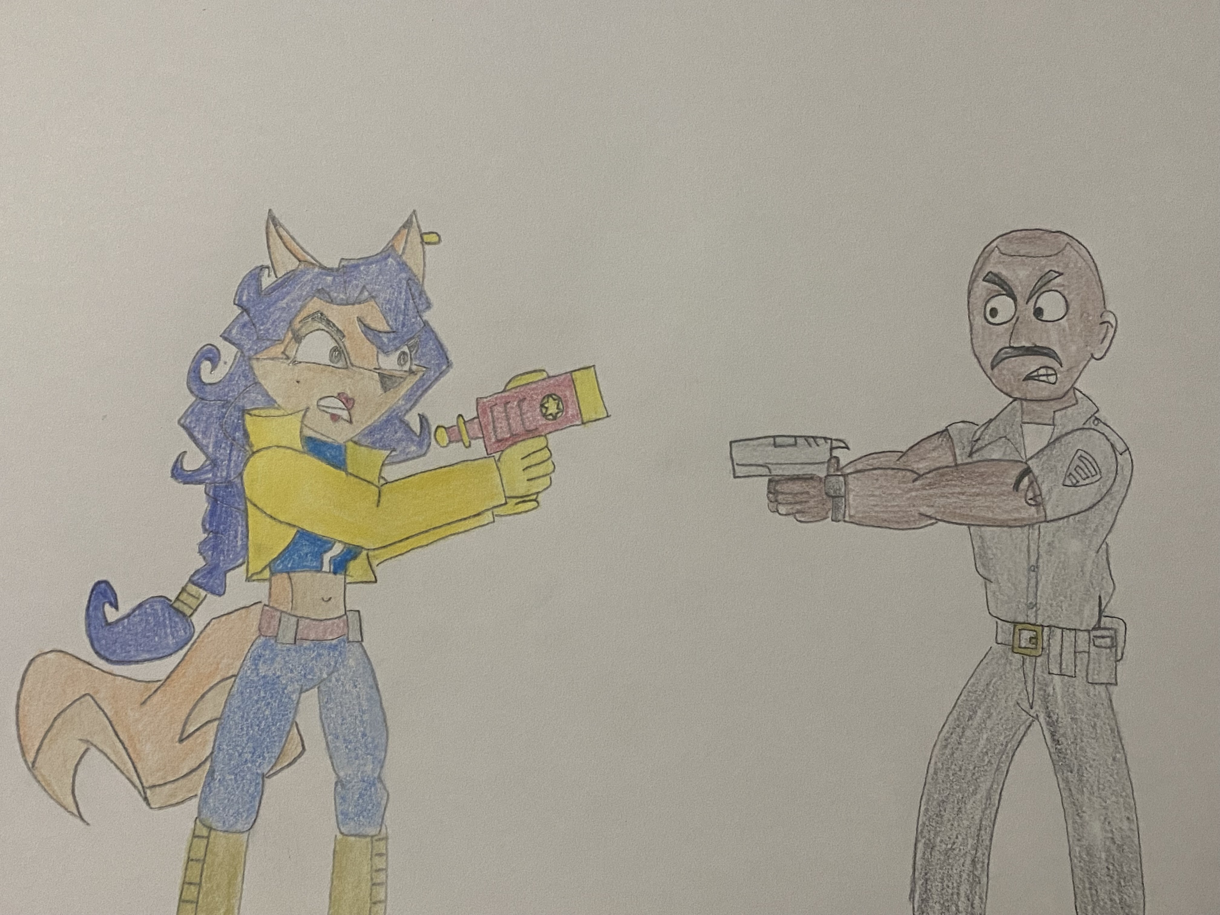 Carmelita vs Officer Tenpenny by protoman17 on DeviantArt
