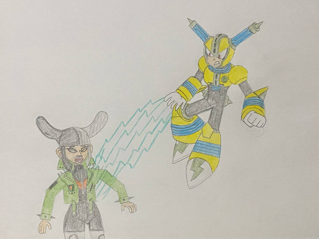Fuse Man Rabbit Fuse man electrocutes Paper Star by protoman17 on DeviantArt