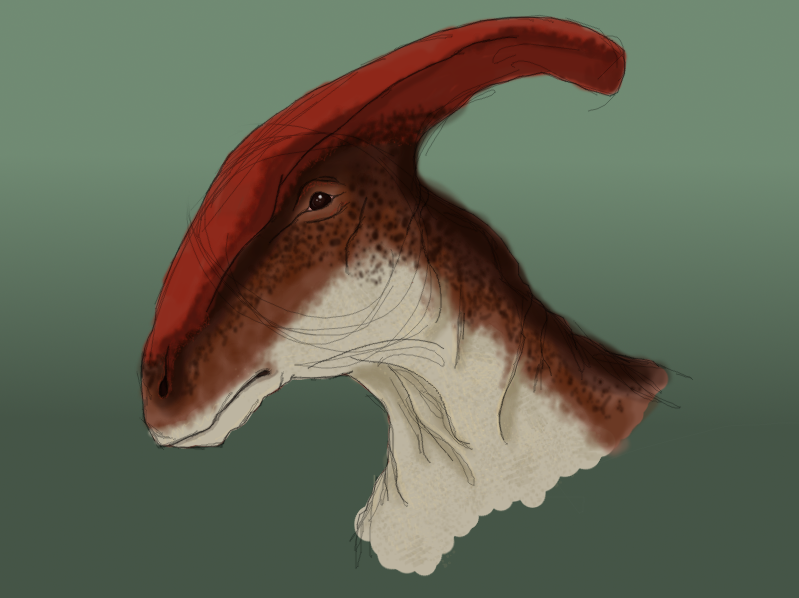 Anxiety Drawing #1: Parasaurolophus