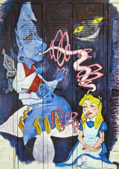 Alice in Wonderland: Locker Painting