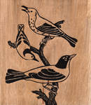 Bird Woodcut by ckovacs